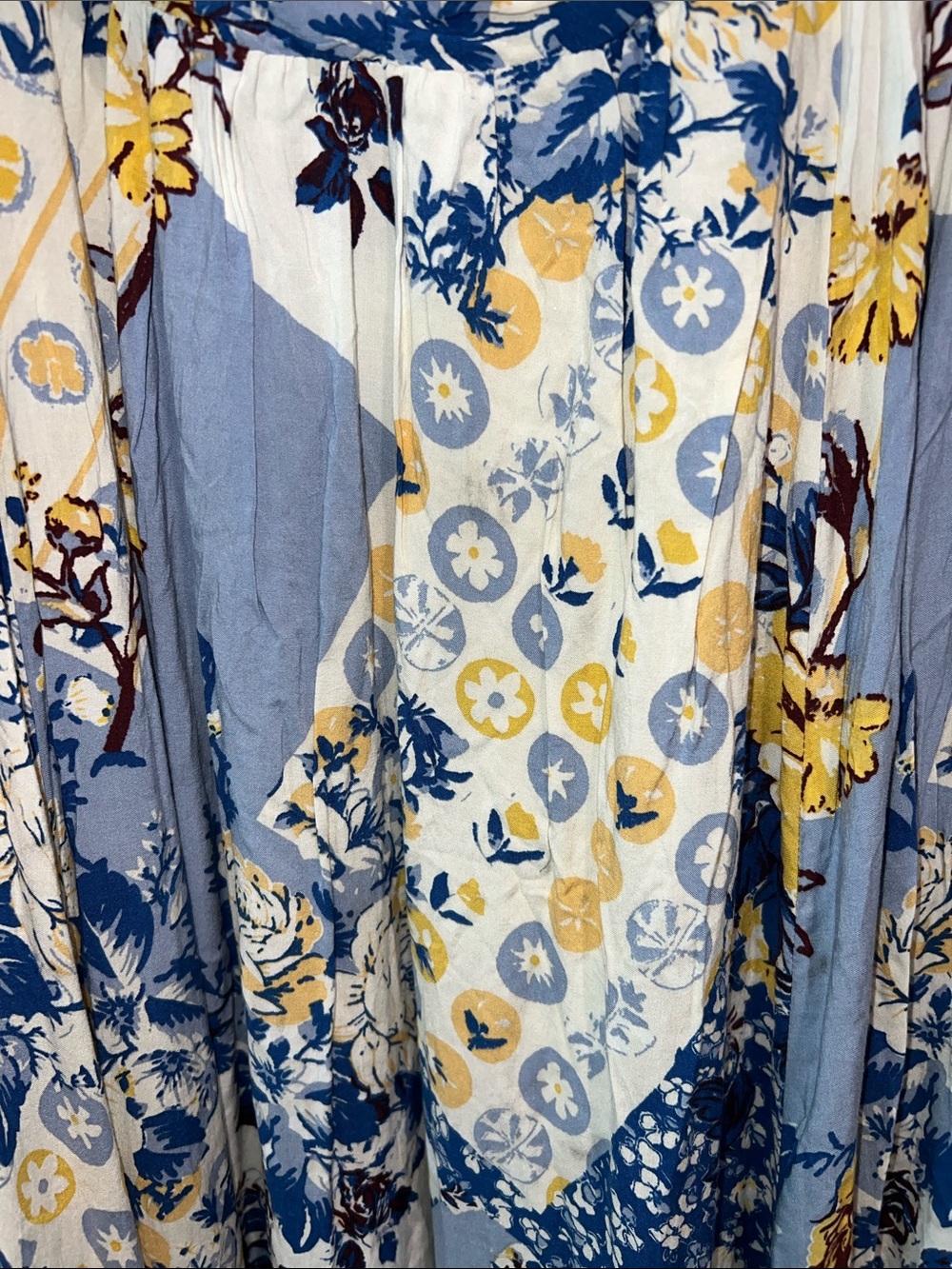Free People Sasha Floral Mesh Floral Patchwork Maxi Dress Size XLarge DL2 - Picture 8 of 16